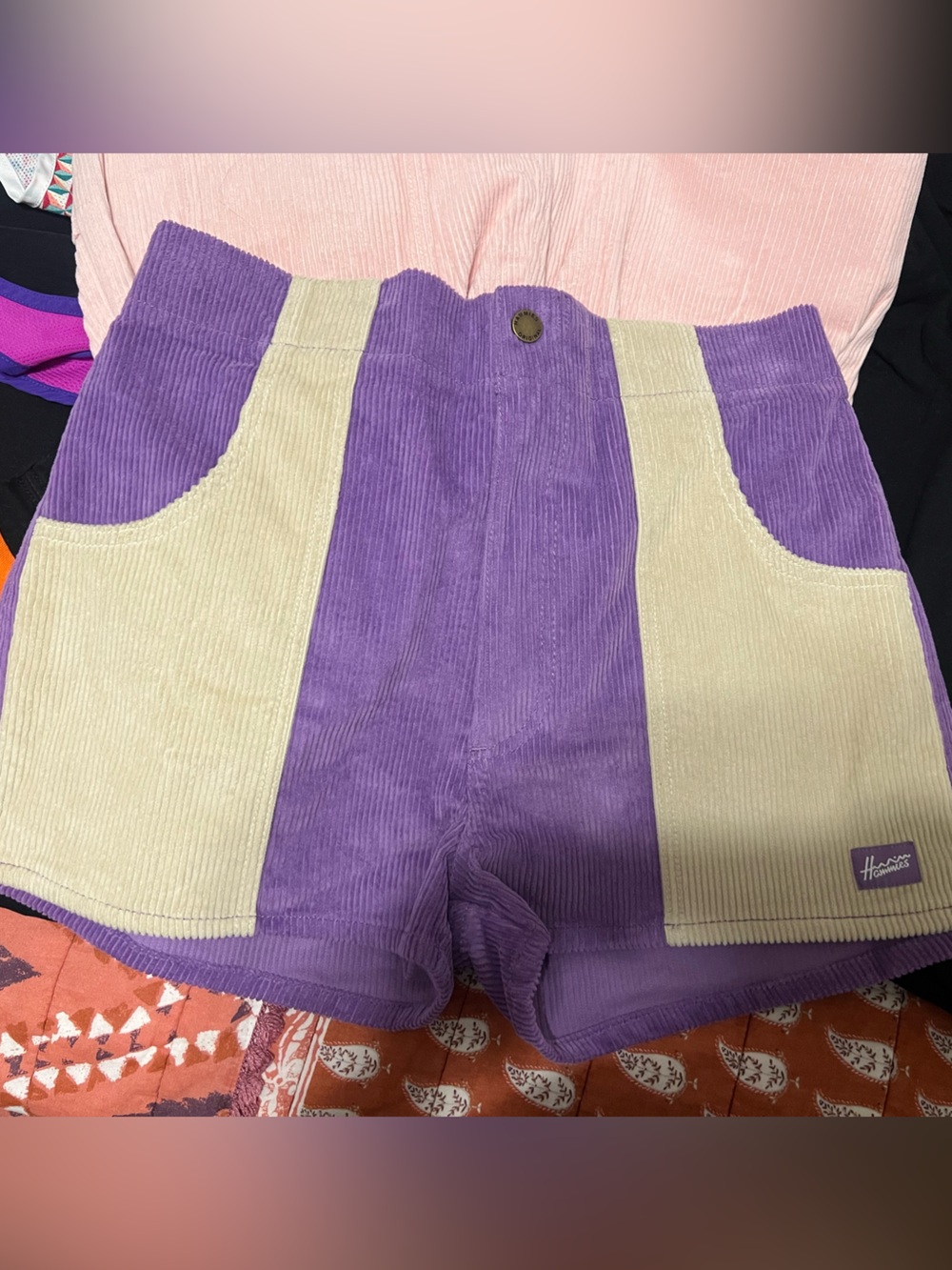 Lavender + Cream Colorblock Hammies size 32